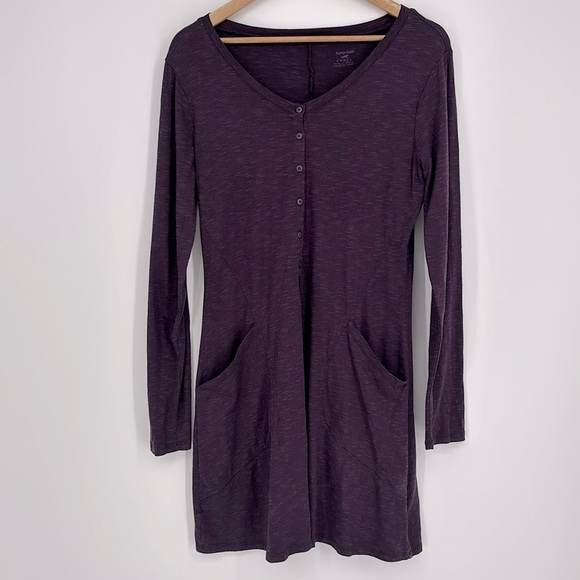 Horny Toad Rooney Long Sleeve Dress with Pockets in Purple Women’s Size Small - Picture 1 of 7